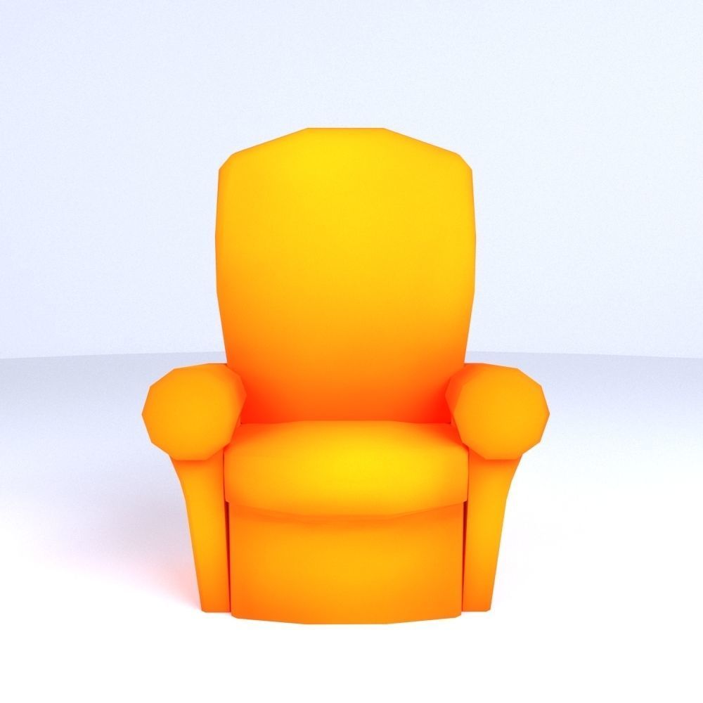 Cartoon Style Simple Sofa Low-poly 3D model_1