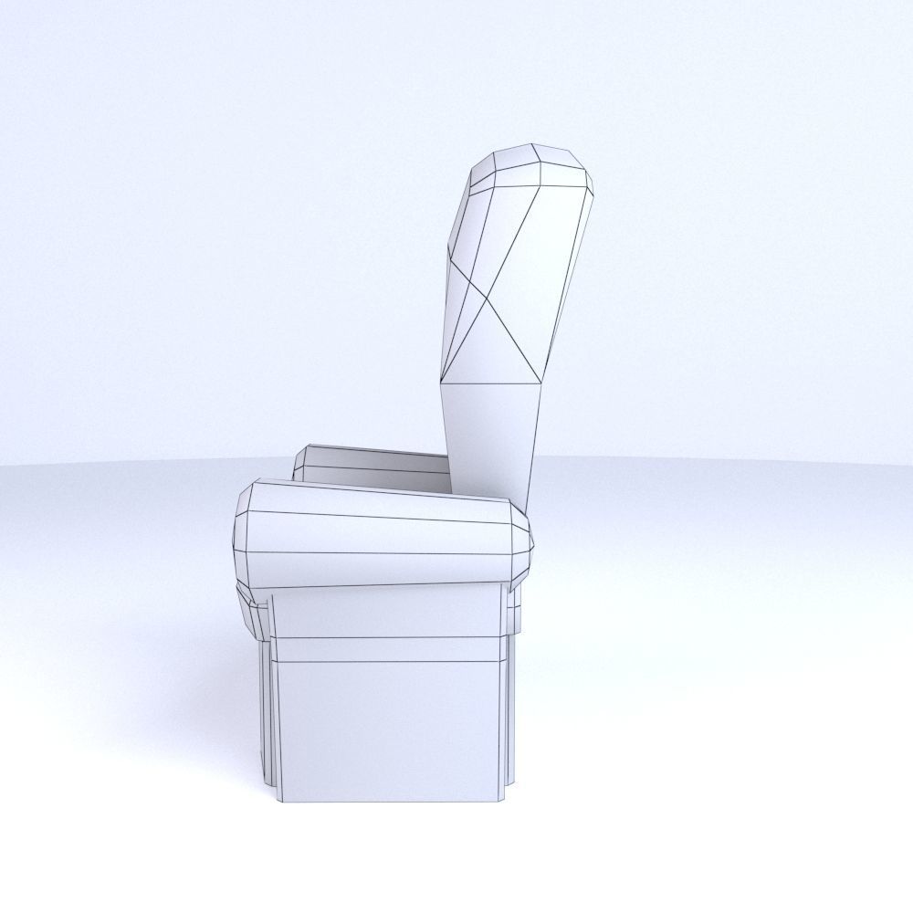 Cartoon Style Simple Sofa Low-poly 3D model_7