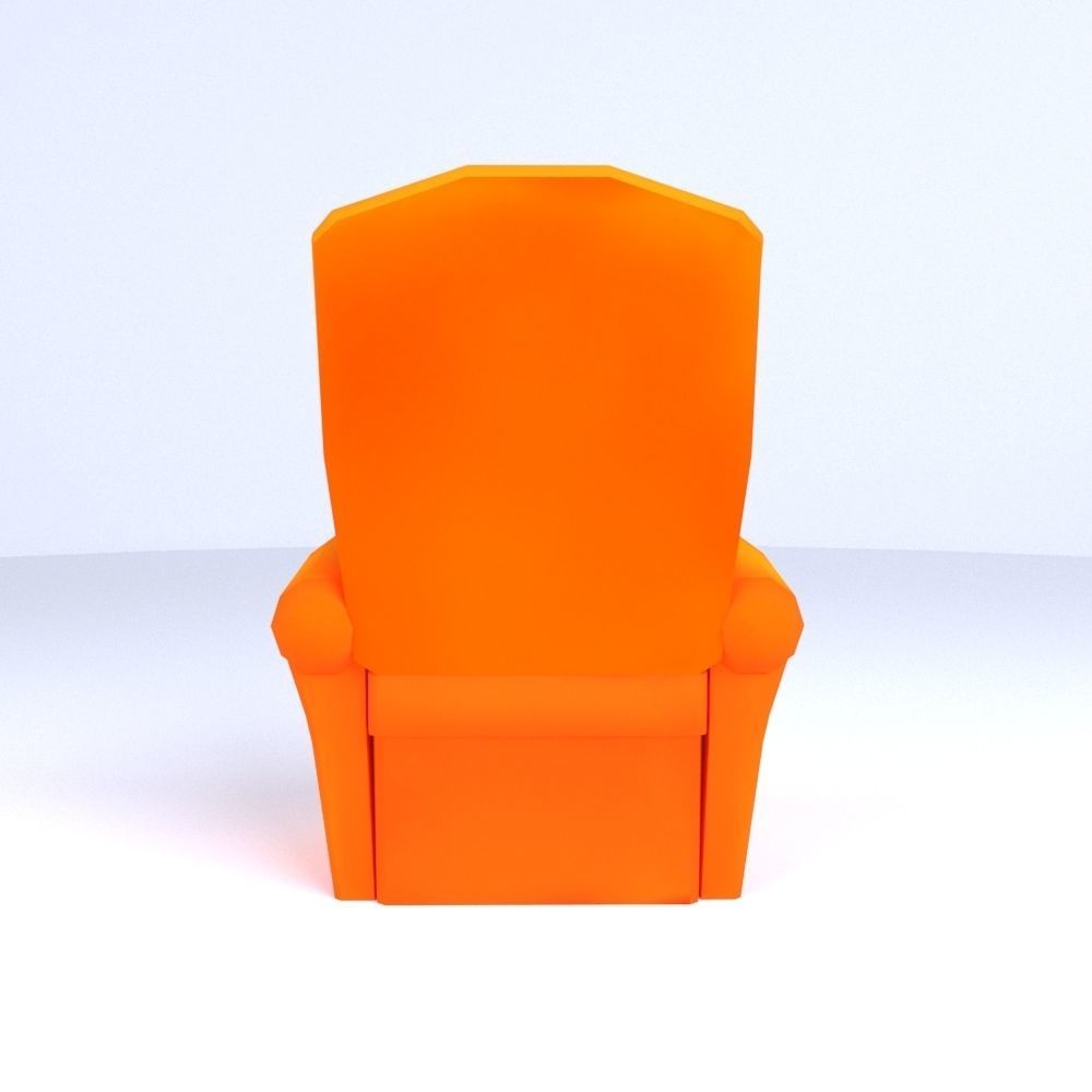Cartoon Style Simple Sofa Low-poly 3D model_3