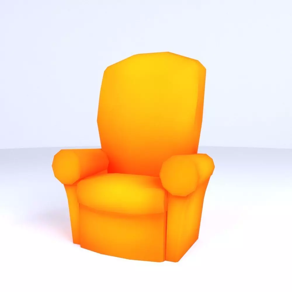 Cartoon Style Simple Sofa Low-poly 3D model_0