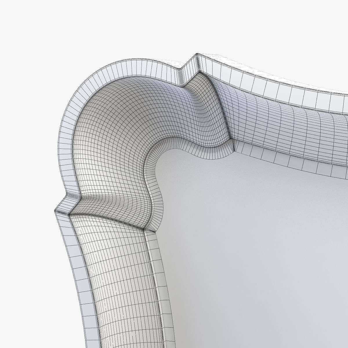 Uttermost anatolius antiqued silver leaf mirror 3D model_5