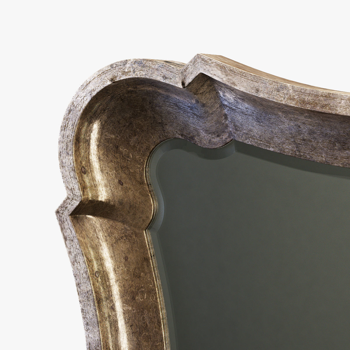 Uttermost anatolius antiqued silver leaf mirror 3D model_2