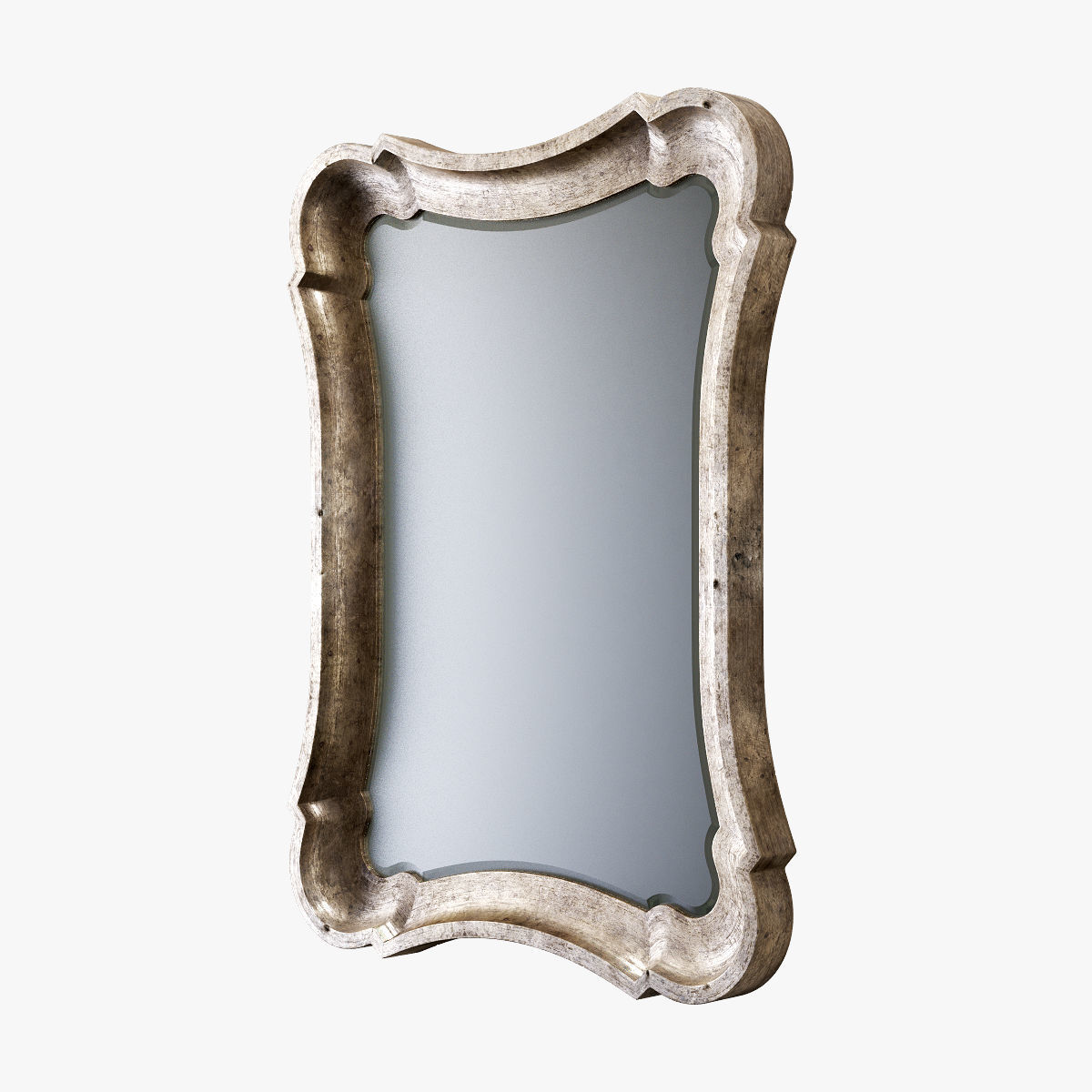 Uttermost anatolius antiqued silver leaf mirror 3D model_1
