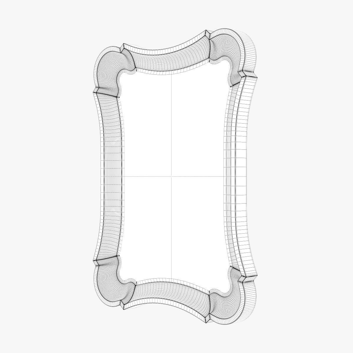 Uttermost anatolius antiqued silver leaf mirror 3D model_4
