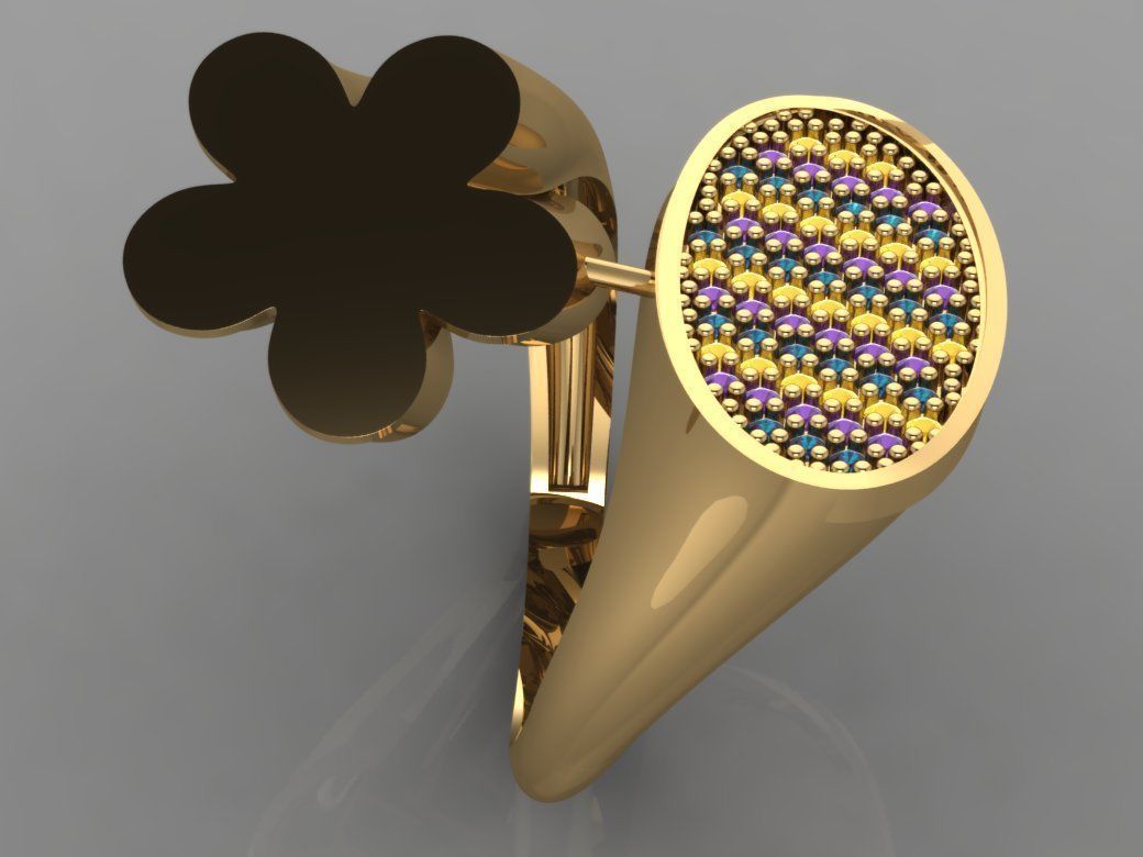 GC GOLD TW0087- Diamond ring  3D print model_2