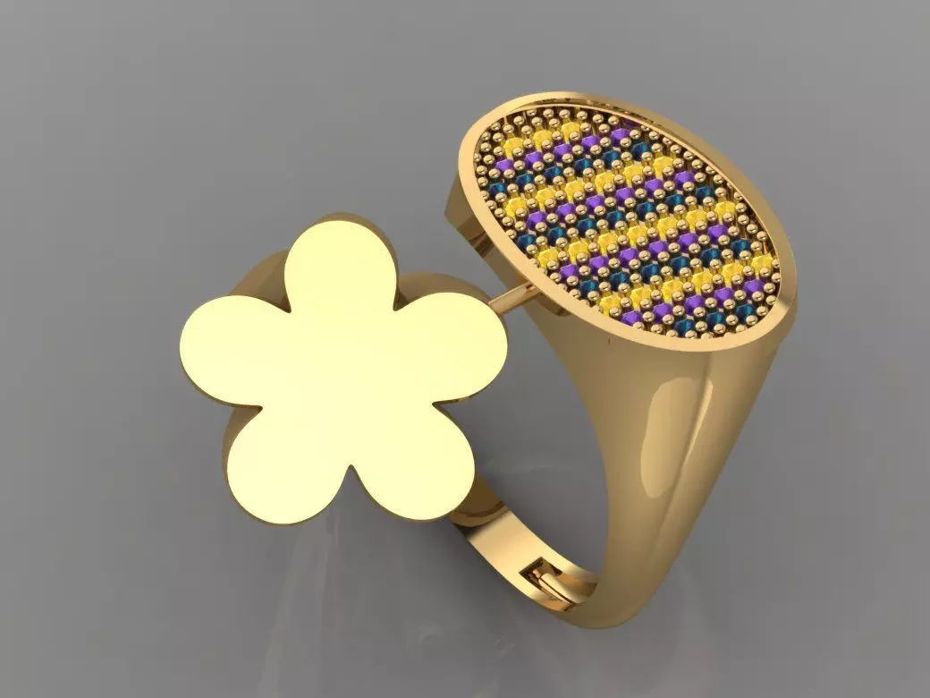 GC GOLD TW0087- Diamond ring  3D print model_0