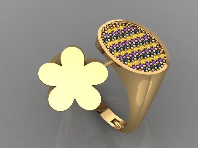 GC GOLD TW0087- Diamond ring  3D print model