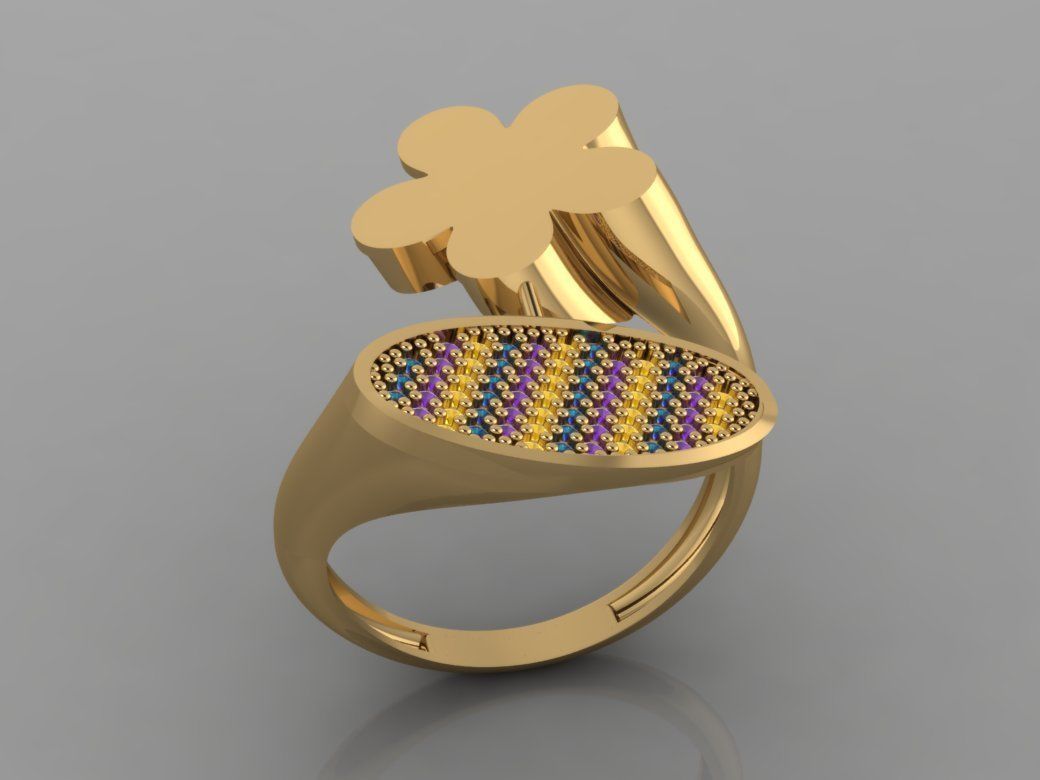 GC GOLD TW0087- Diamond ring  3D print model_1