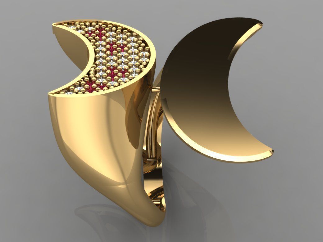 GC GOLD TW0088- Diamond ring 3D print model_4