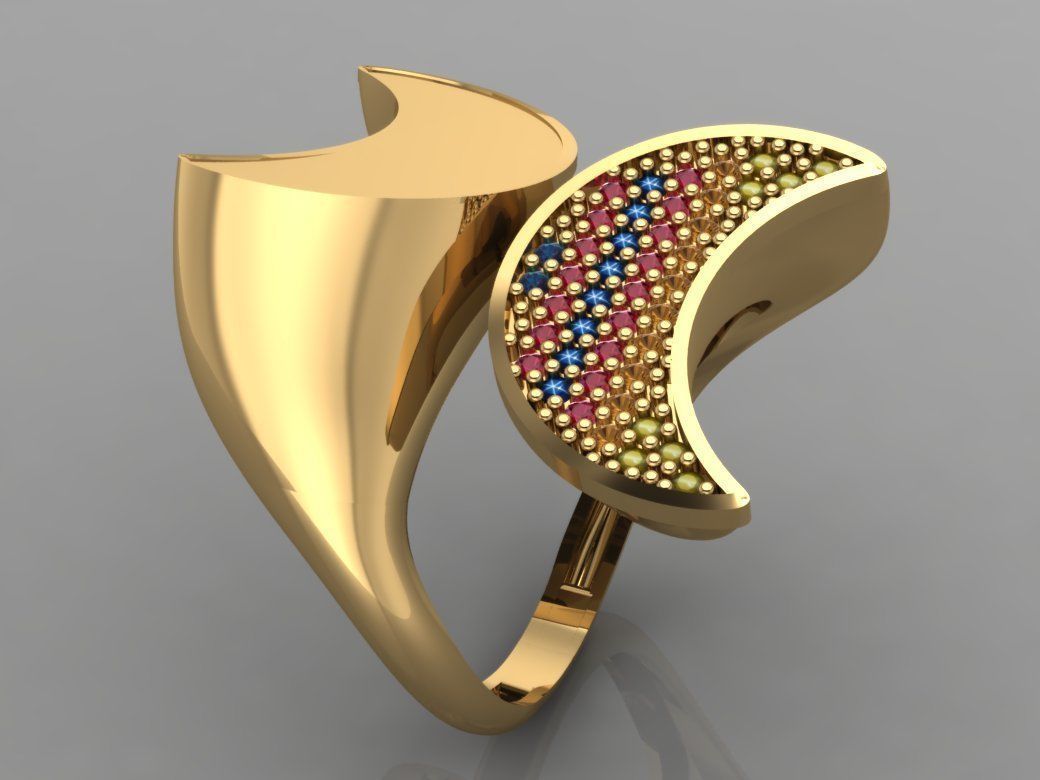 GC GOLD TW0088- Diamond ring 3D print model_1