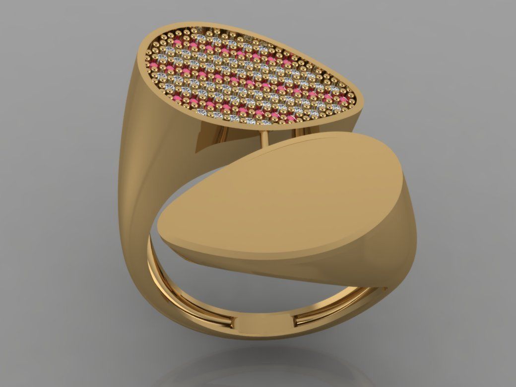 GC GOLD TW0089- Diamond ring 3D print model_1