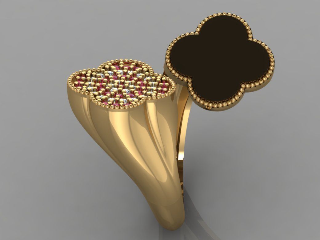 GC GOLD TW0090- Diamond ring 3D print model_3