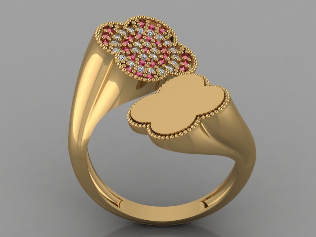 GC GOLD TW0090- Diamond ring 3D print model_1
