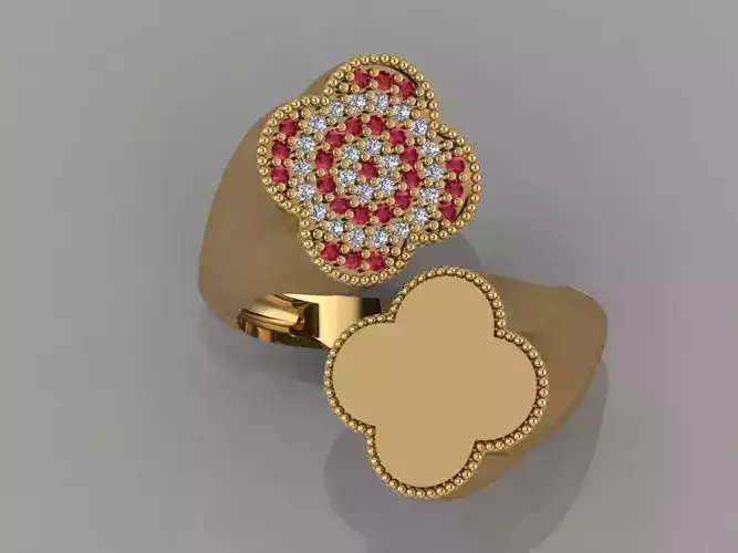 GC GOLD TW0090- Diamond ring 3D print model
