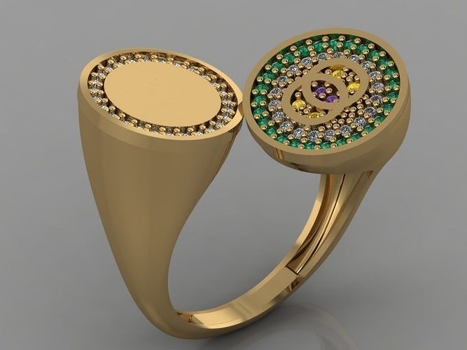 GC GOLD TW0091- Diamond ring 3 3D print model