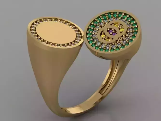 GC GOLD TW0091- Diamond ring 3 3D print model