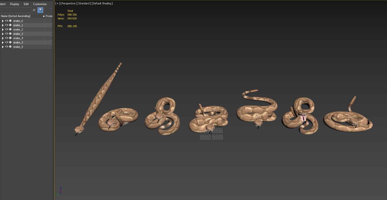 Rattlesnake snake 3D model_1