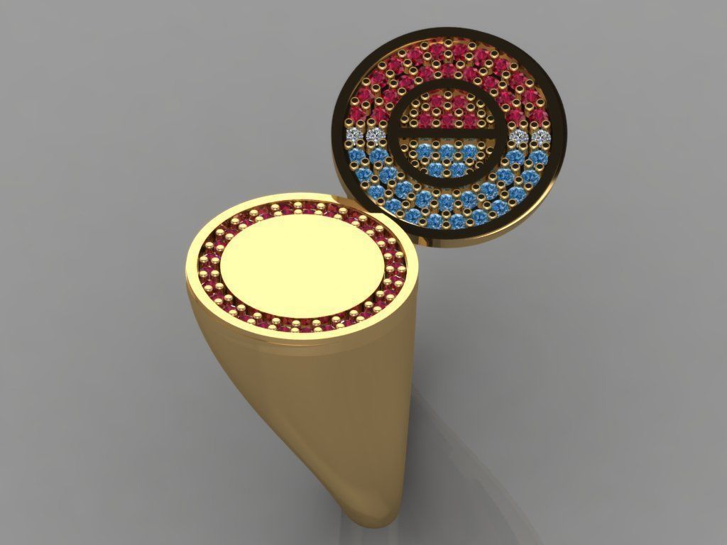 GC GOLD TW0092- Diamond ring 3D print model_2