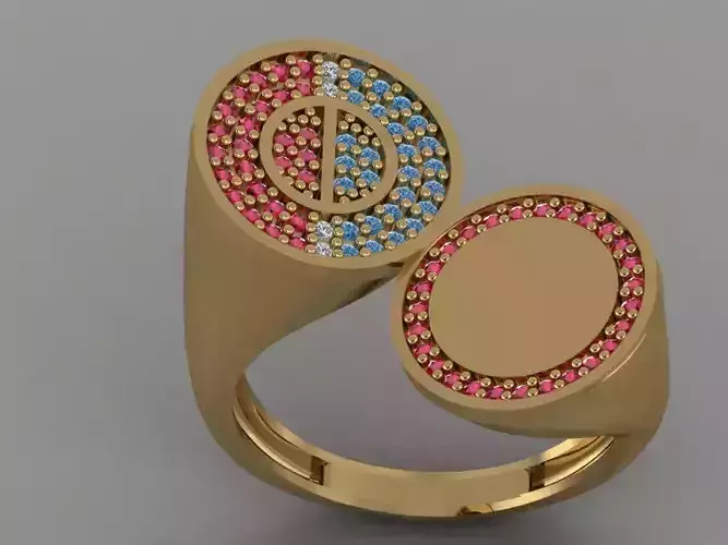 GC GOLD TW0092- Diamond ring 3D print model