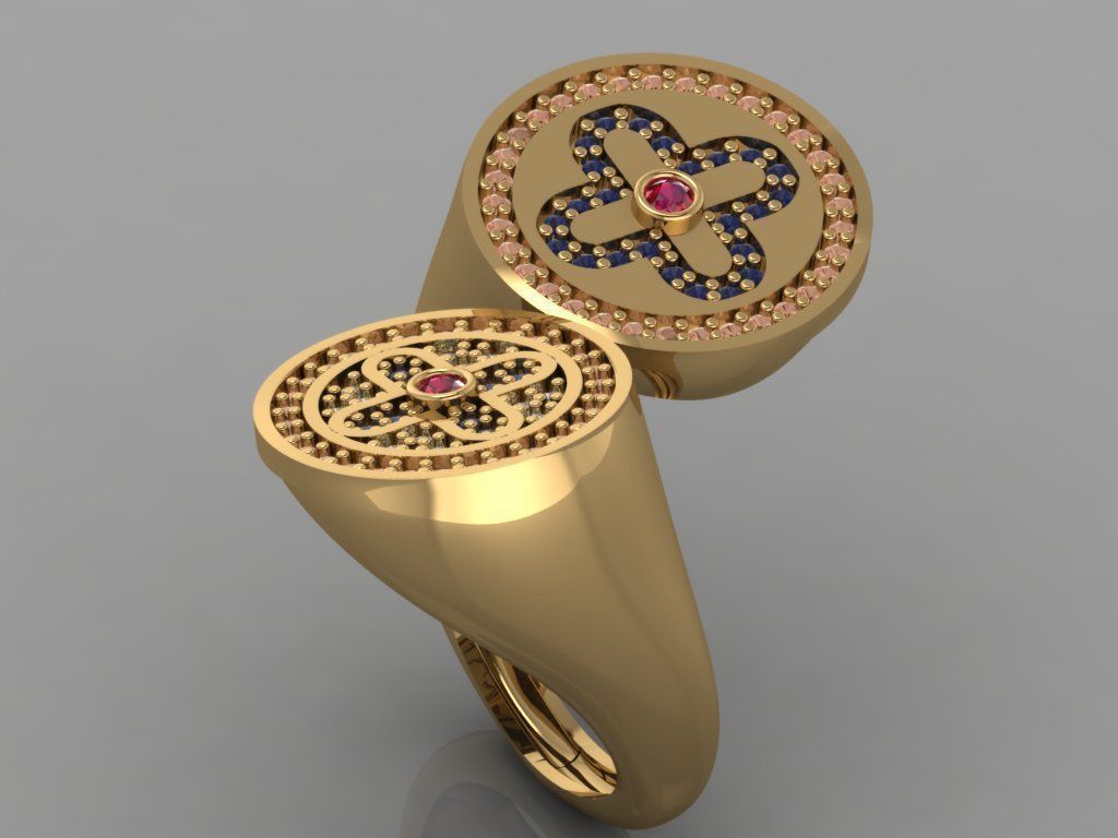 GC GOLD TW0093- Diamond ring  3D print model_4