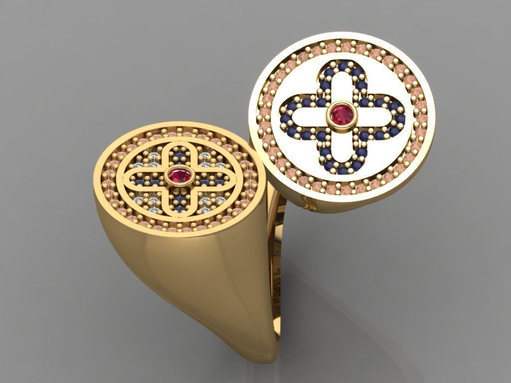 GC GOLD TW0093- Diamond ring  3D print model_2