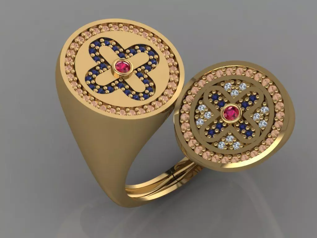 GC GOLD TW0093- Diamond ring  3D print model_0