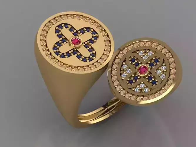 GC GOLD TW0093- Diamond ring  3D print model