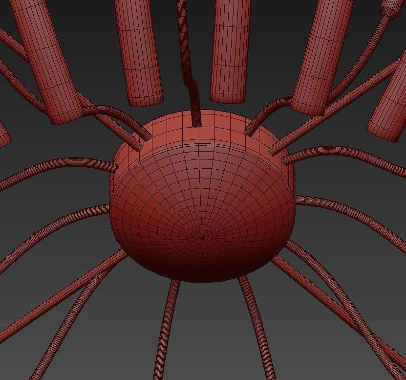 Ariadna chandelier - modern glass pendant light 3D model_5