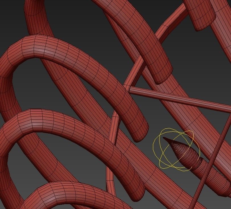 Ariadna chandelier - modern glass pendant light 3D model_7