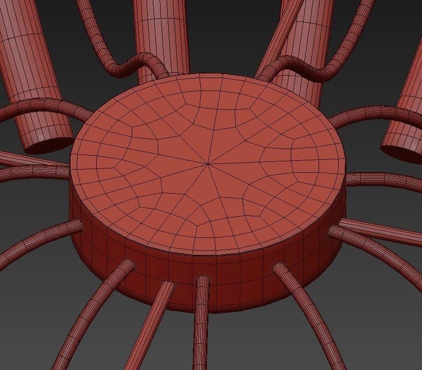 Ariadna chandelier - modern glass pendant light 3D model_6