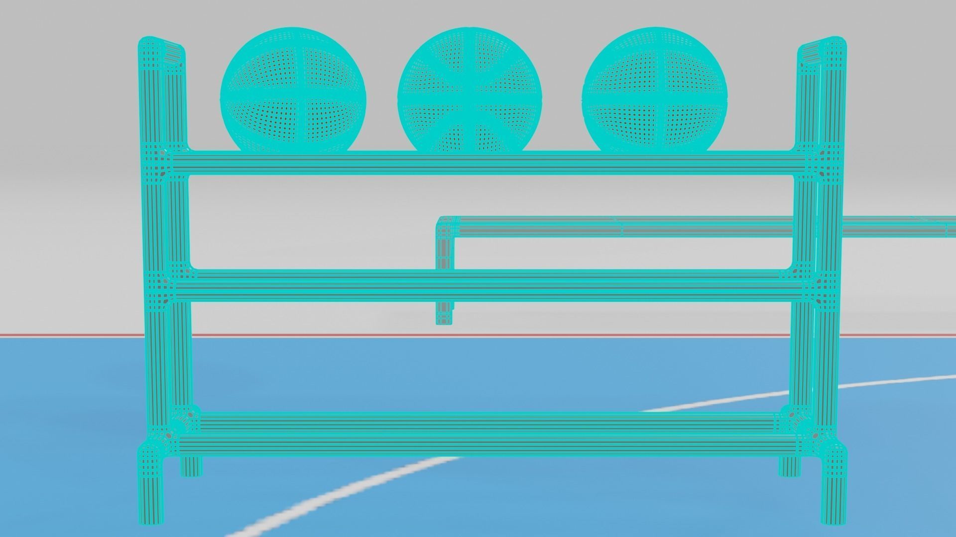 low poly basketball court pack Low-poly 3D model_51