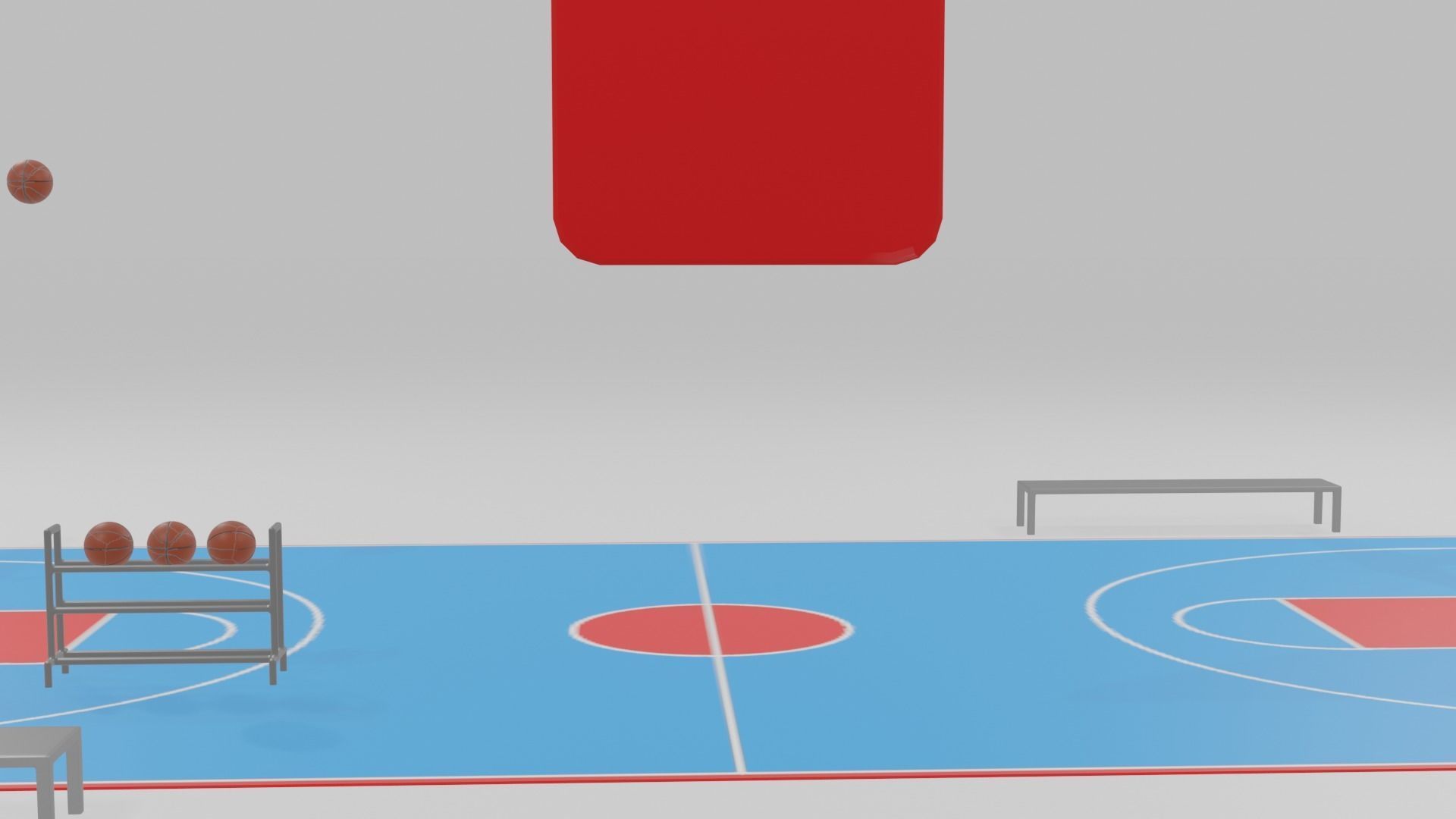 low poly basketball court pack Low-poly 3D model_30