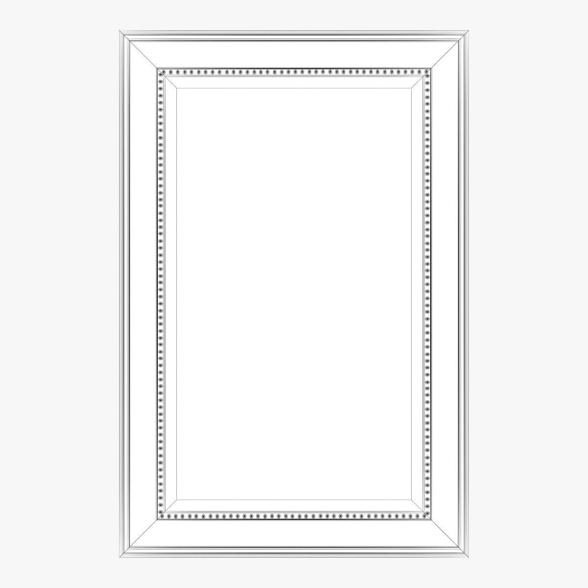 Uttermost quintina burnished pine frame and antiqued gold mirror 3D model_3