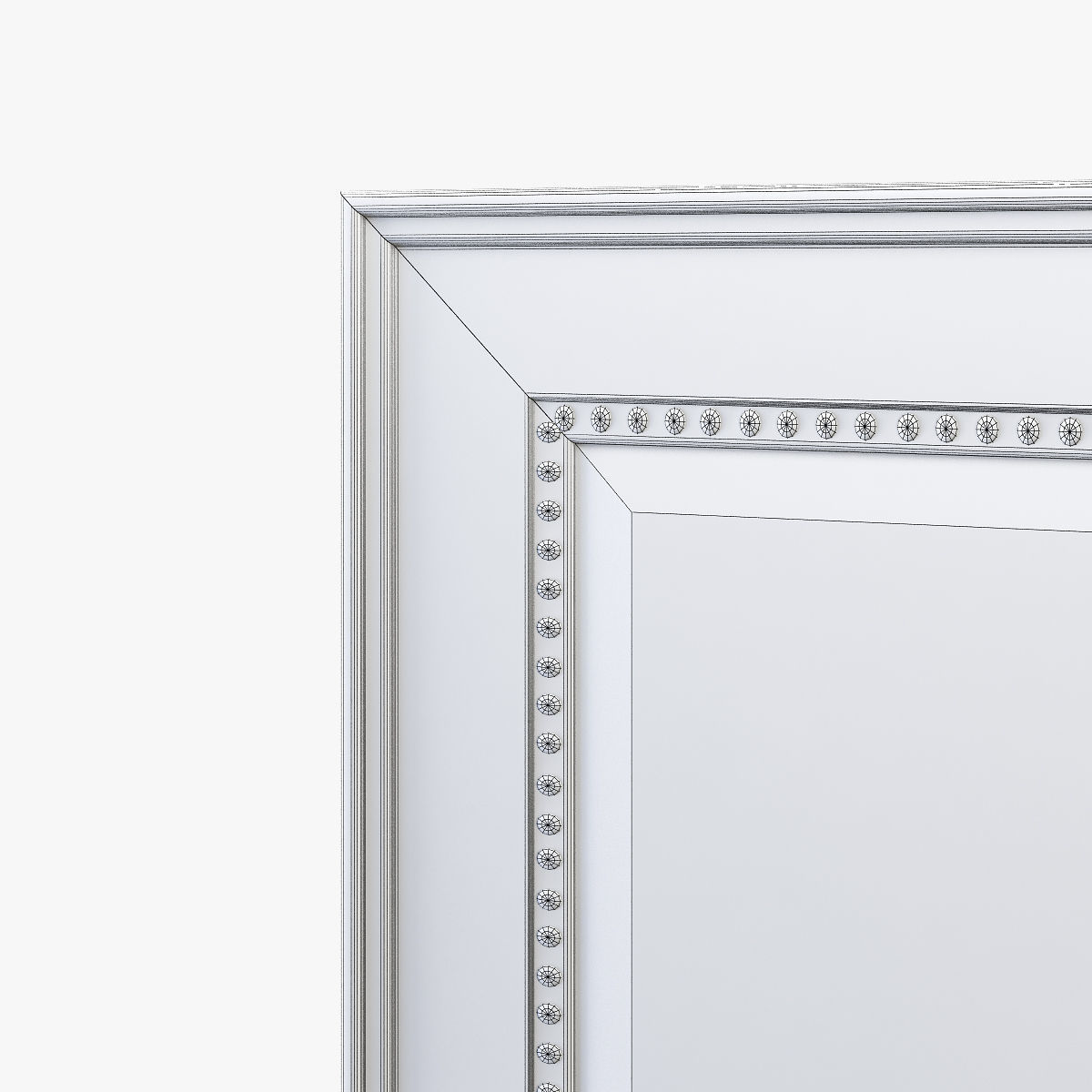 Uttermost quintina burnished pine frame and antiqued gold mirror 3D model_5