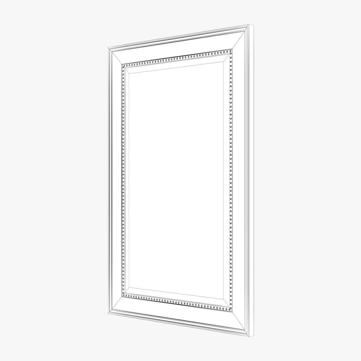 Uttermost quintina burnished pine frame and antiqued gold mirror 3D model_4