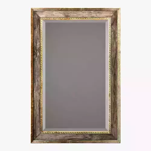Uttermost quintina burnished pine frame and antiqued gold mirror