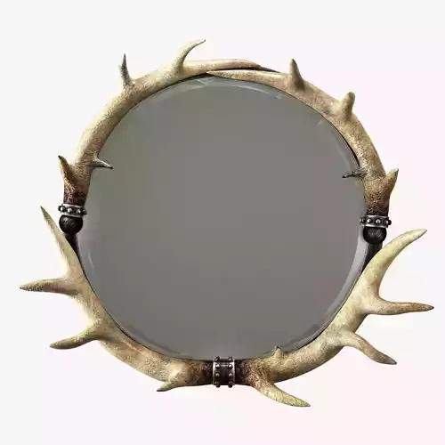 Uttermost stag horn mirror