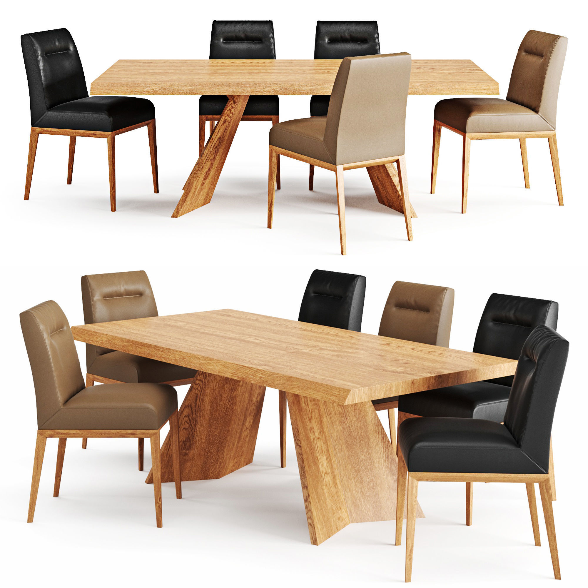 Table and chair Icaro Tosca 3D model_1