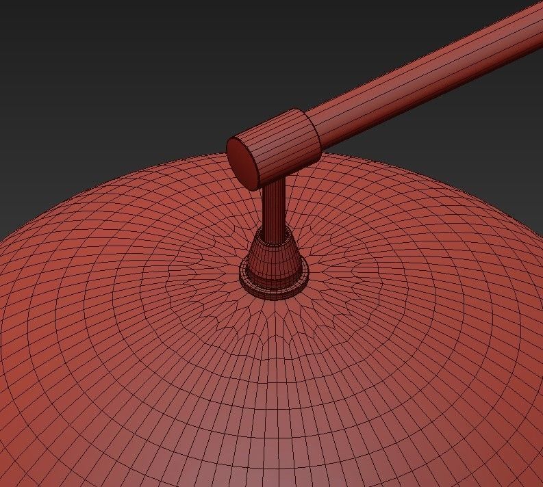 PLEATED glass globe wall sconce 3D model_2