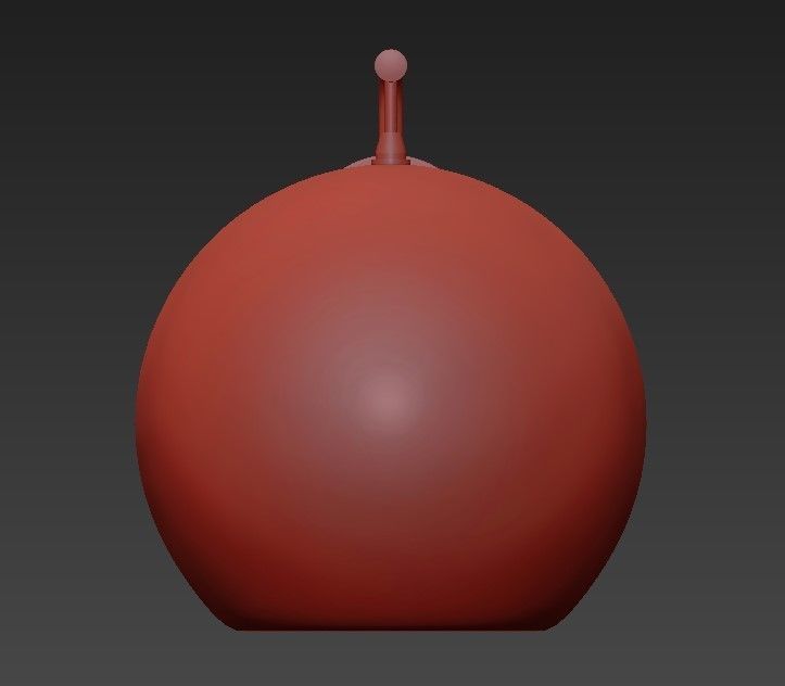 PLEATED glass globe wall sconce 3D model_1