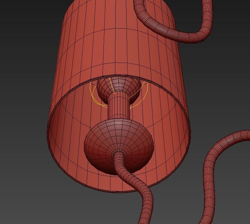 Briana chandelier with four lamps 3D model_3