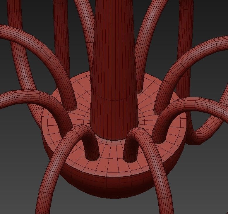 Briana chandelier with four lamps 3D model_6