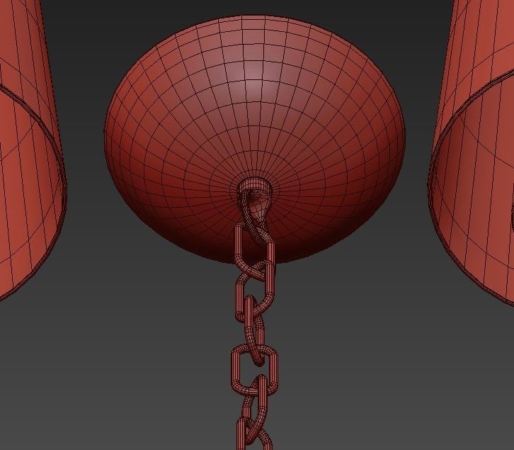 Briana chandelier with four lamps 3D model_4