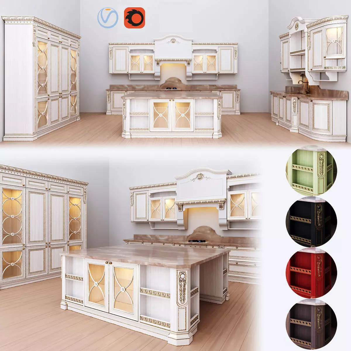 Kitchen Maria Rosa 3D model