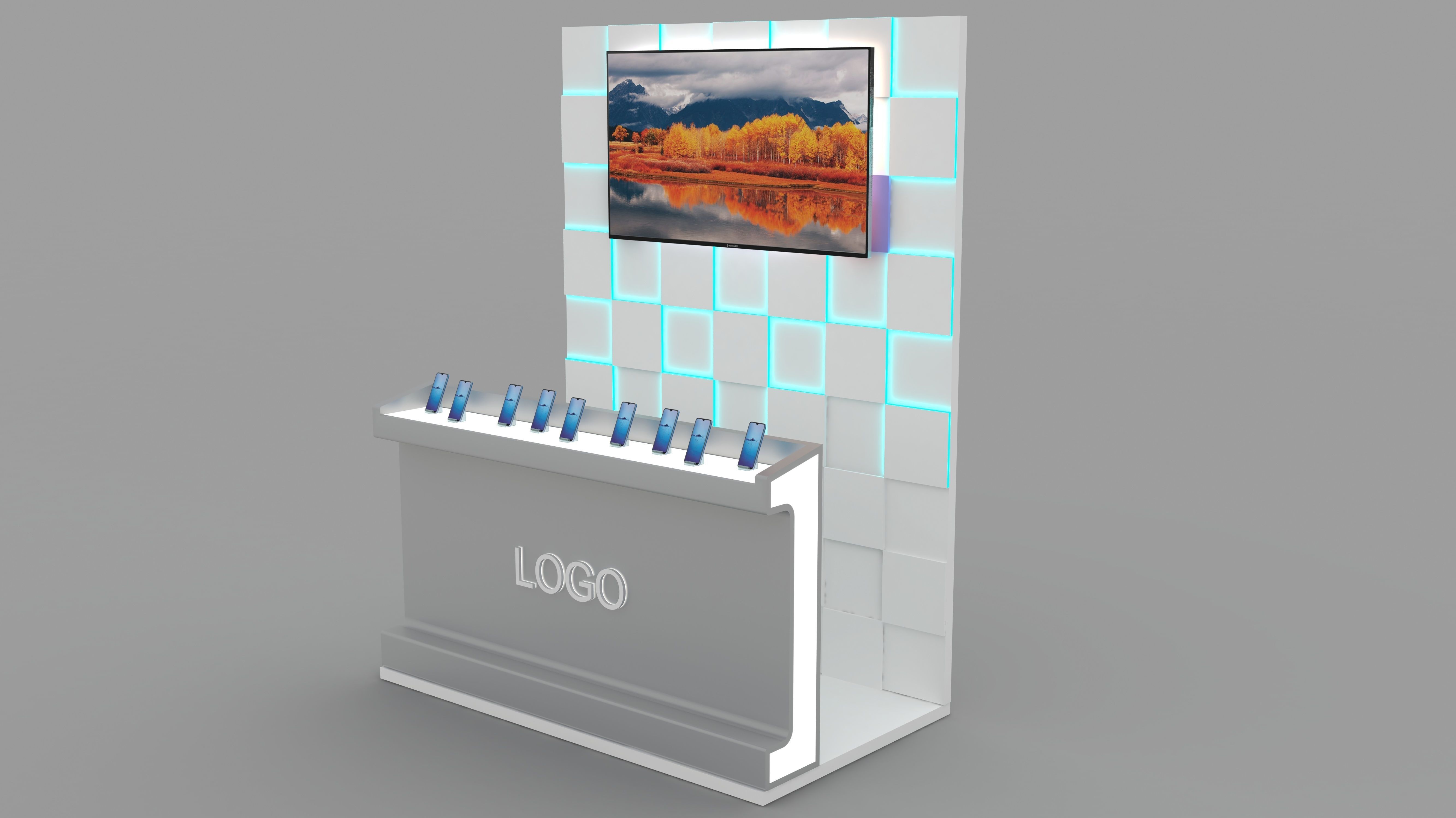 Kiosk Display  3D model_2