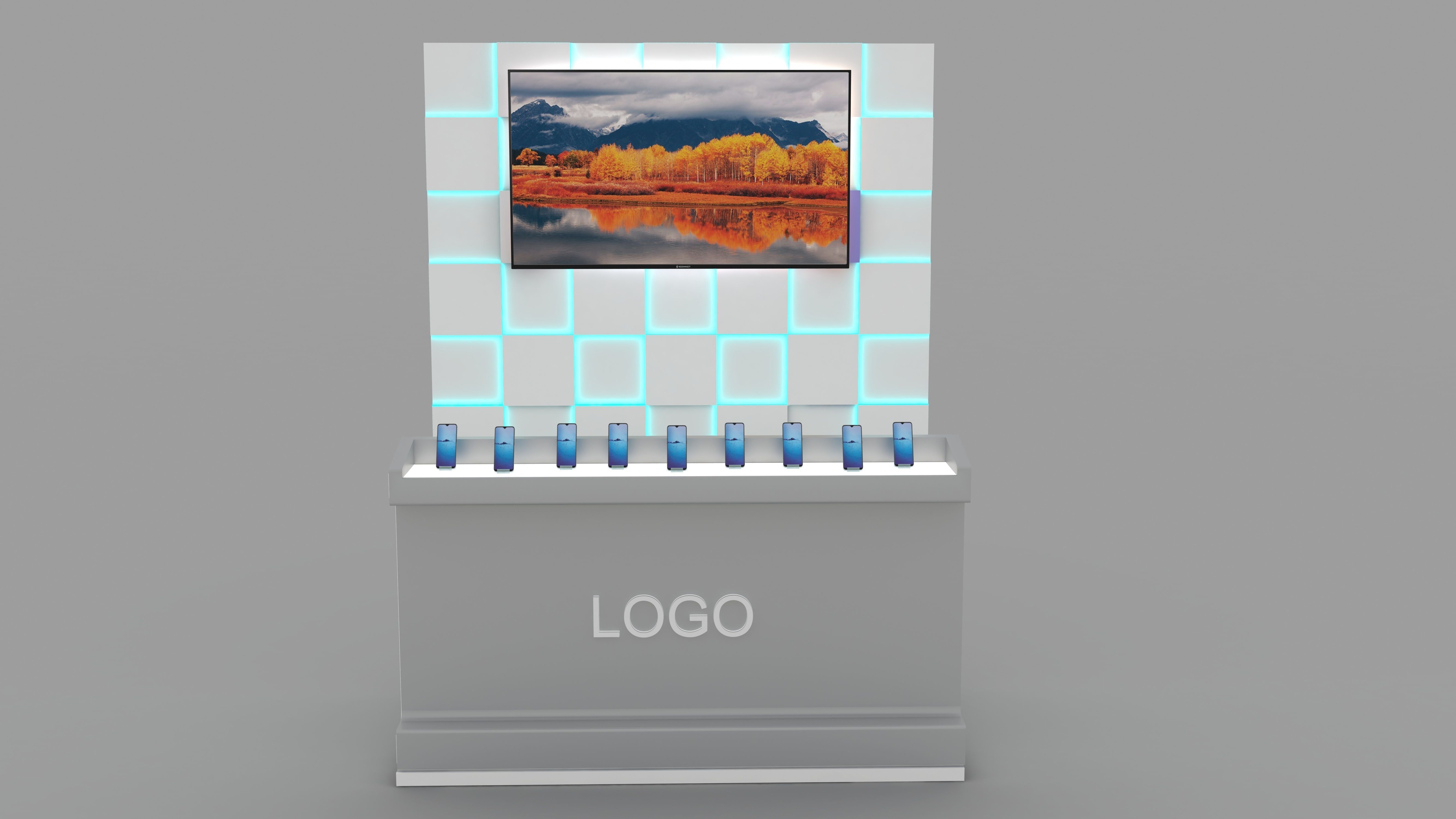 Kiosk Display  3D model_1