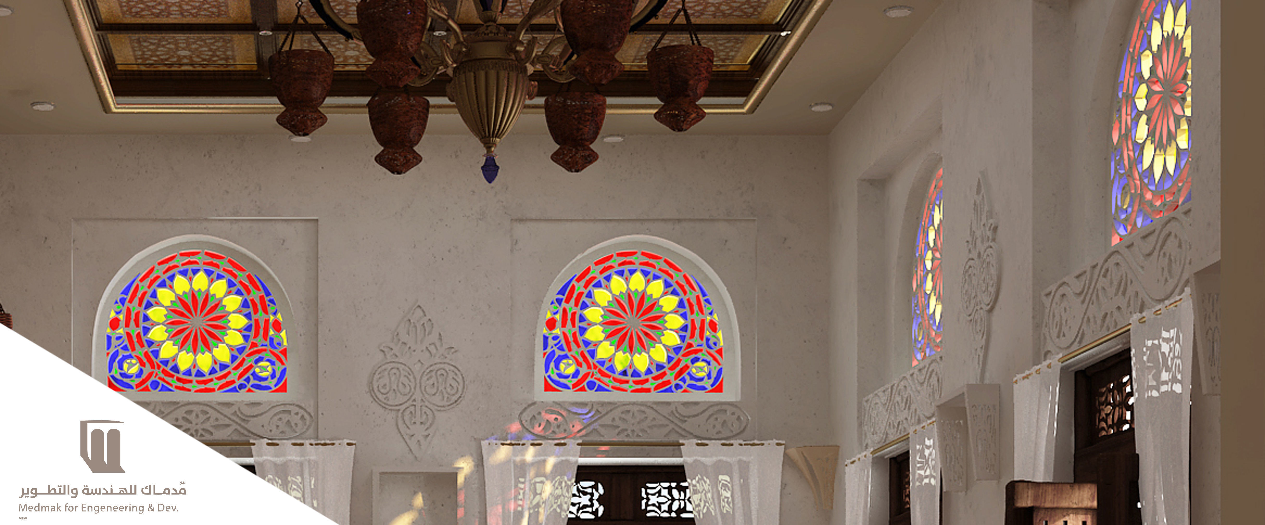 Yemeni Qamaria stained glasses windows 3D model_3