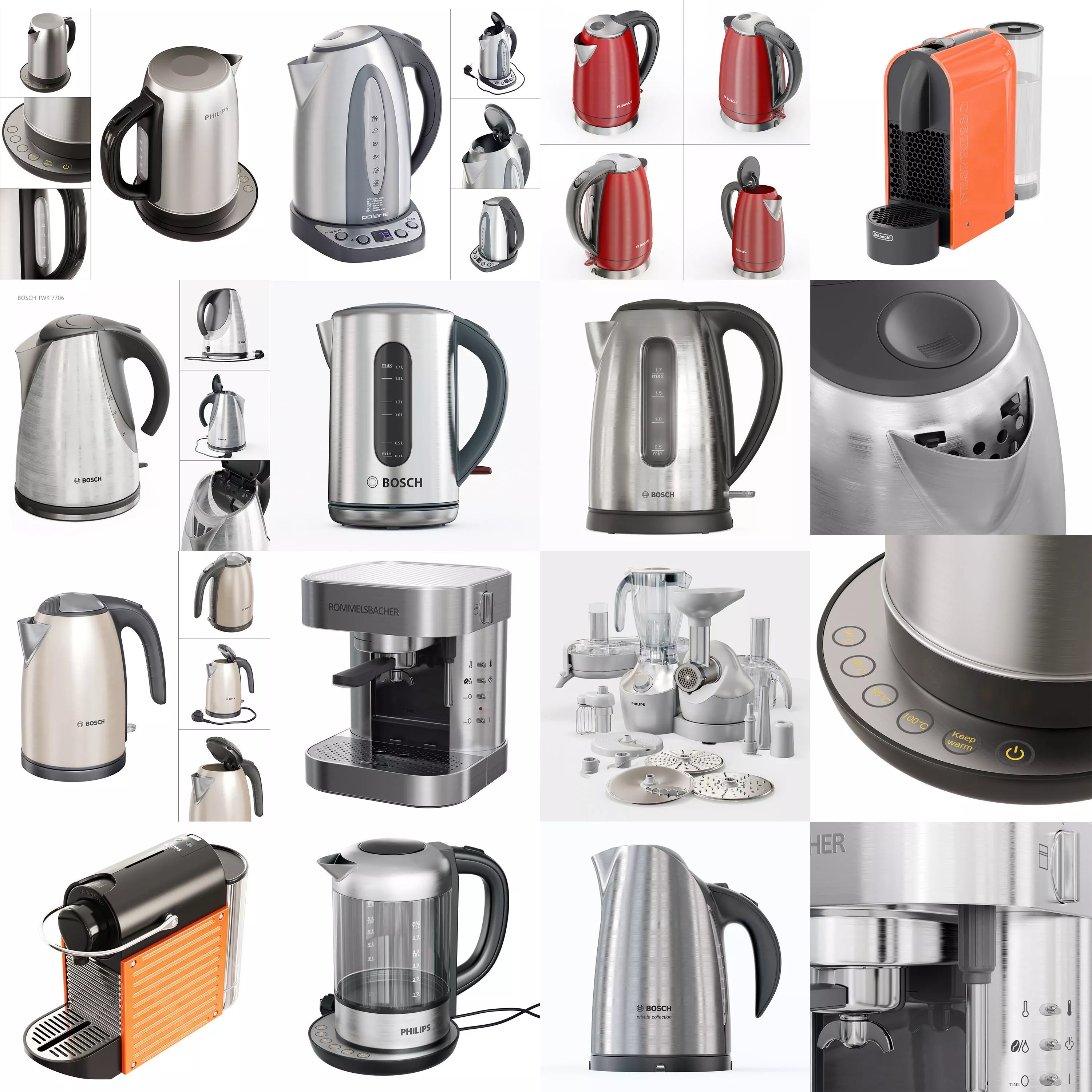 Kitchen collection electronics 3D model_0