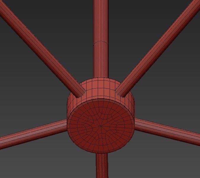 Sculptural Glass 5 Light 3D model_7