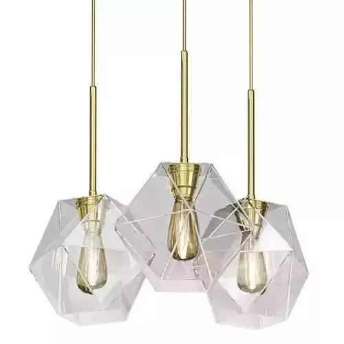 Sculptural Glass 3 Light